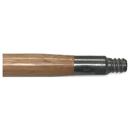 WOOD HANDLE--METAL THREAD 1 1/8 IN X 60 IN